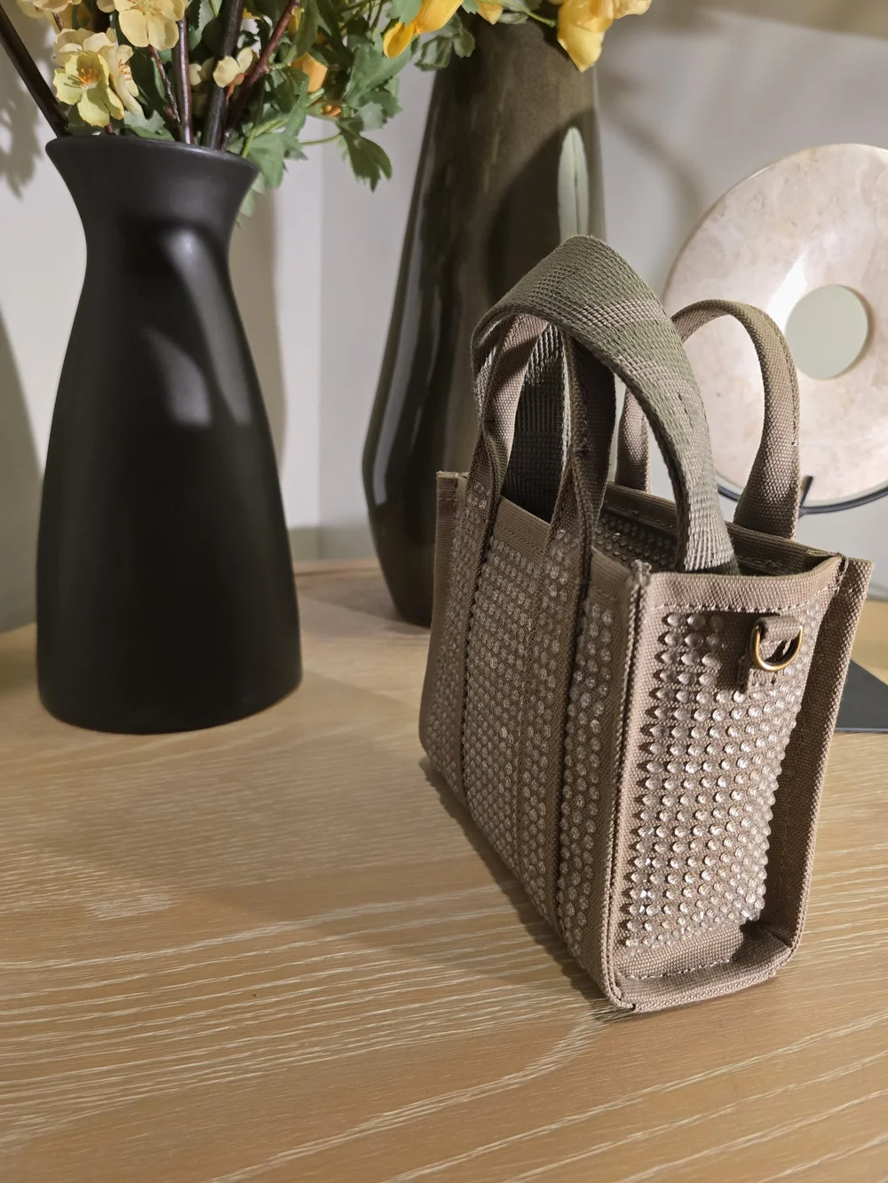 Marc Jacobs Taupe Studded Mini Tote